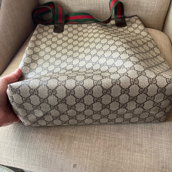 Authentic Gucci vintage web sherry line tote bag 89.02.003 (X16) - Picture 5 of 16